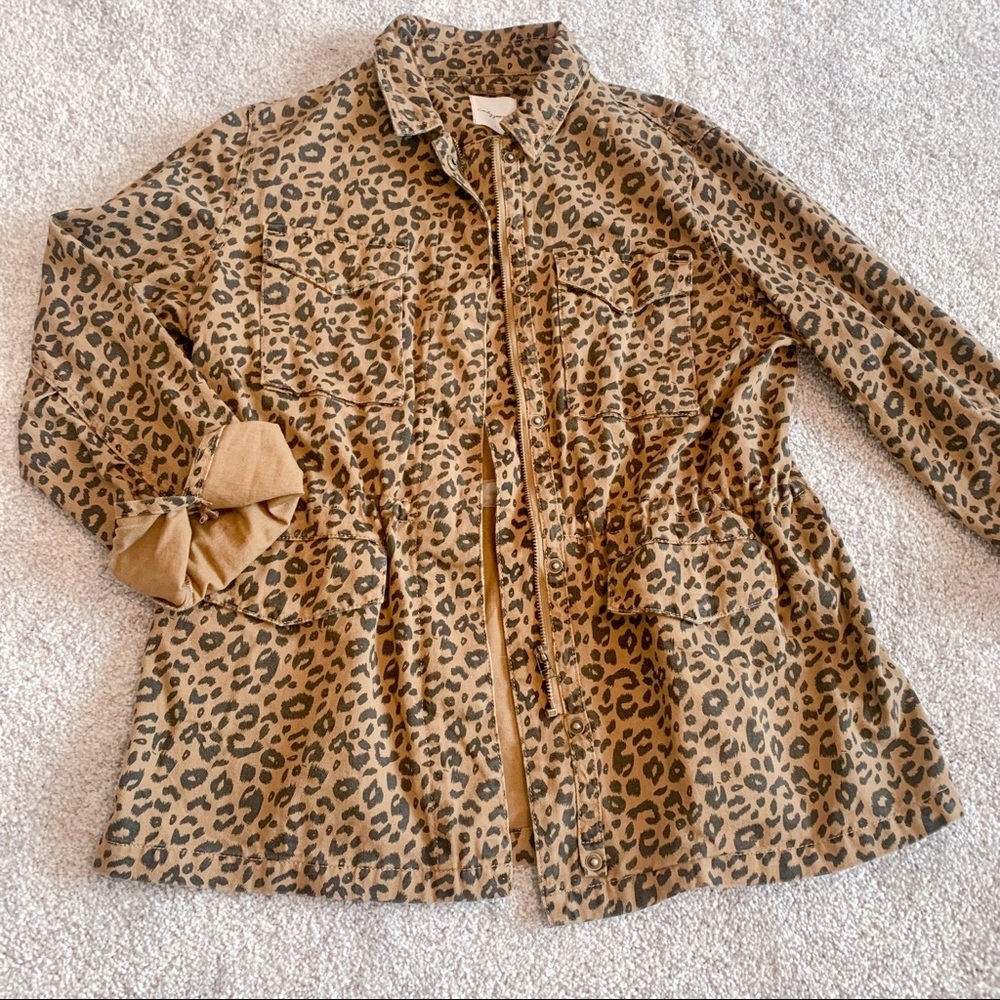 Carly Jean Los Angeles Cheetah Utility Jacket Large